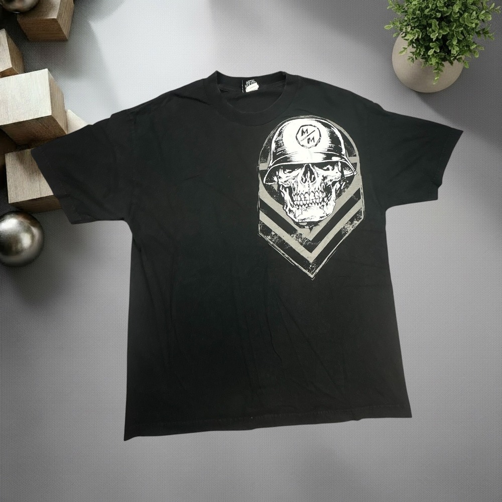 Vintage Metal Mulisha Skull Graphic T-Shirt Black Y2K Mens Large Boxy Fit